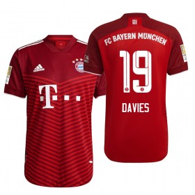Fußballtrikots FC Bayern München Alphonso Davies 19 2021-2022 Kurzarm Heimtrikotsatz kaufen